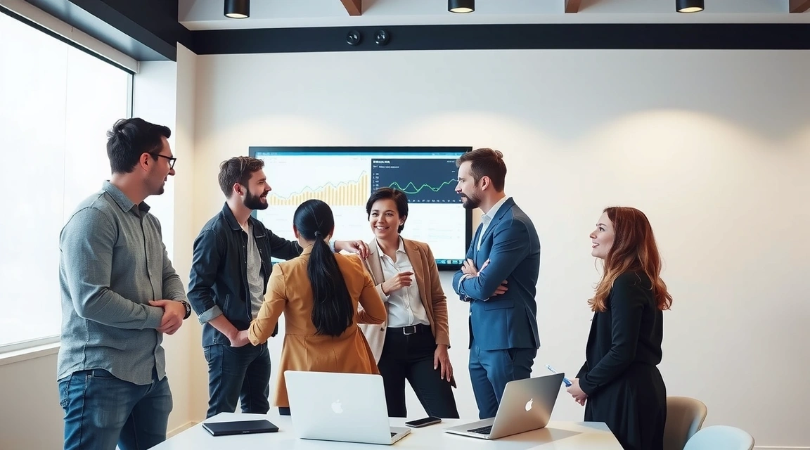 MarketDash team collaborating on a digital marketing strategy