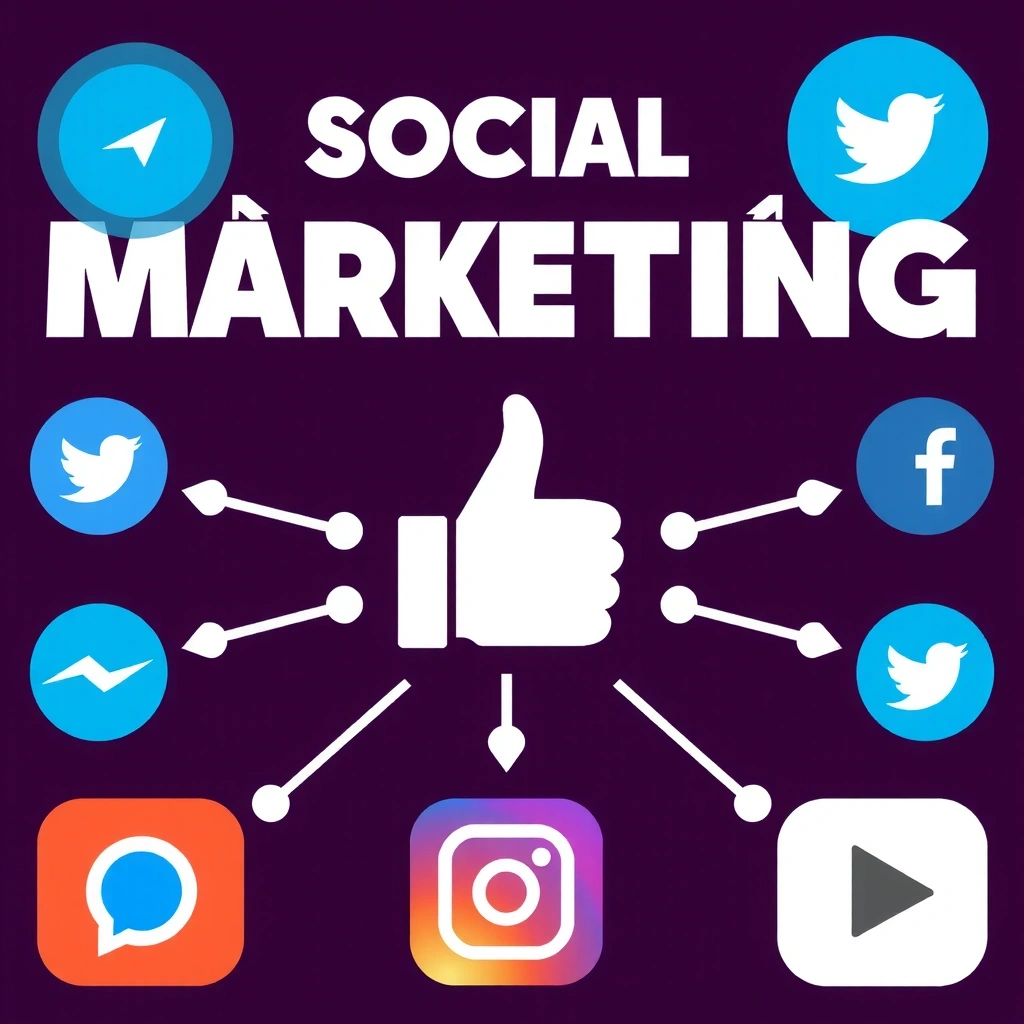 Social media marketing illustration