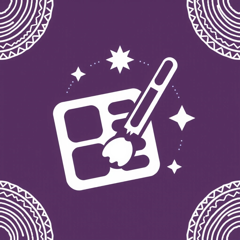 Branding and design icon with a palette and pen